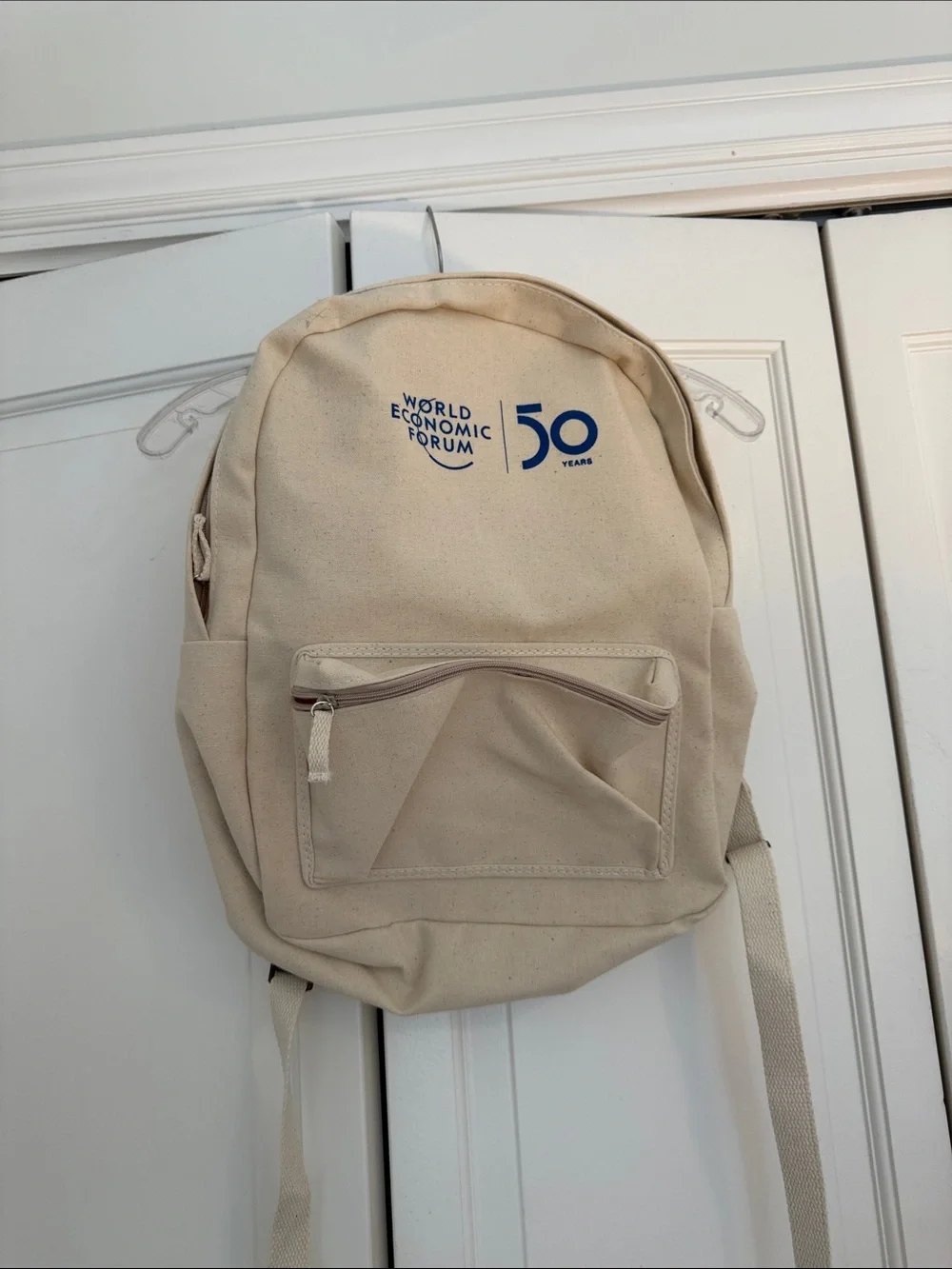 50th Anniversary Beige Canvas Backpack